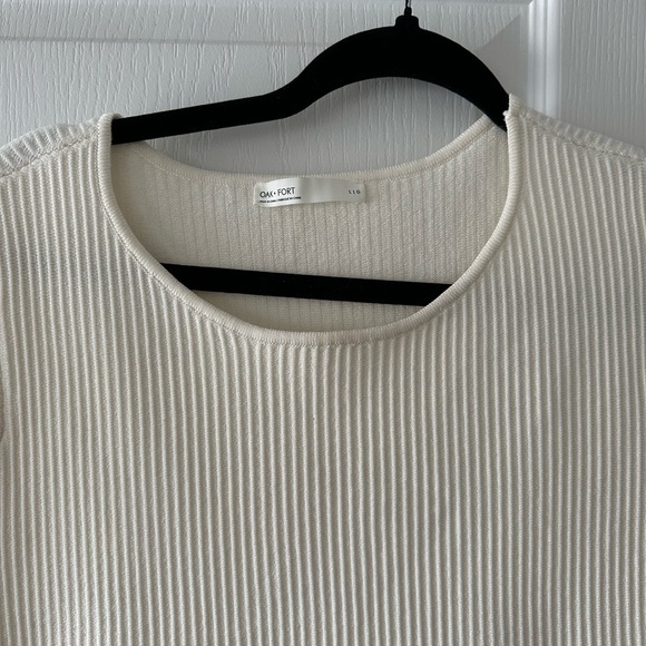 OAK + FORT Ribbed Short Sleeve Mini Dress - Picture 2 of 4